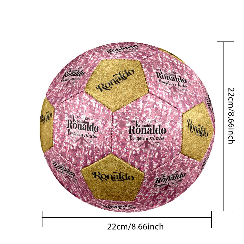 Ronaldo's Golden Ronaldo Celebration Size 5 Soccer Football Machine Sewn Indoor/Outdoor Training and Matches Ideal for Soccer Enthusiasts