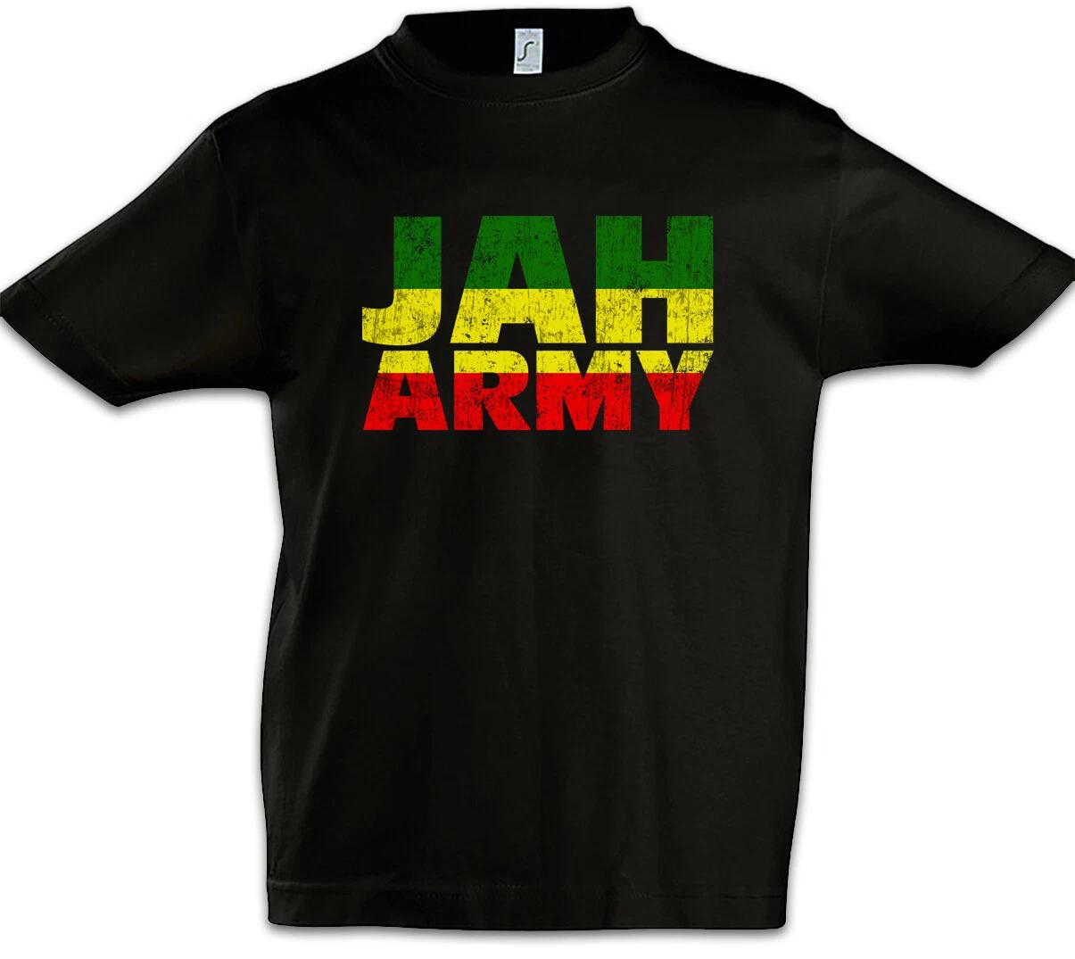 Jah Army Kids Boys kids boys T-Shirt Rasta Rastafarian Reggae Jamaica Africa Ethiopia 160