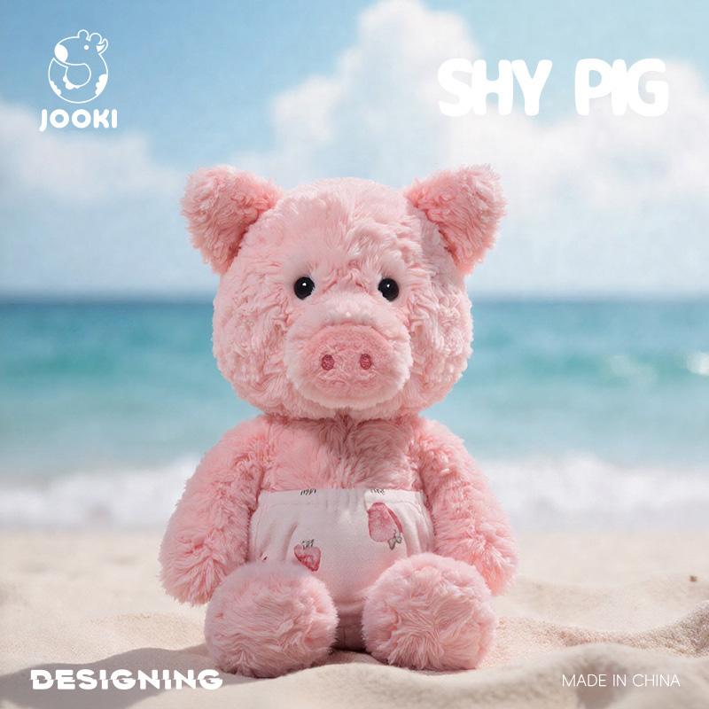35Cm Lovely Pink Pig Plush Toys Soft Stuffed Shy Piggy Doll Cartoon Pink Diaper Pig Animal Plush Toys Girl Kids Birthday Gifts