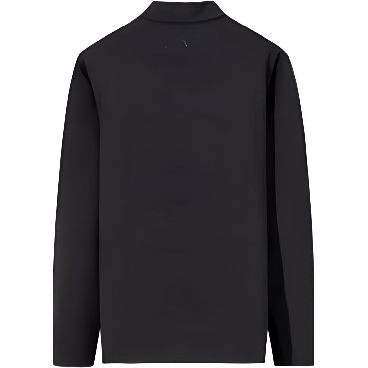 Anta Training Series Sports Casual Simple Solid Color Stand Collar Half Zip Pullover Fleece Thick Knit Sweater Men Sweater Black 152517409-3