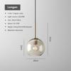 Modern Hanging Loft Glass Lustre Pendant Light Nordic Industrial Decor Lights Fixtures E27/E26 for Kitchen Restaurant Lamp