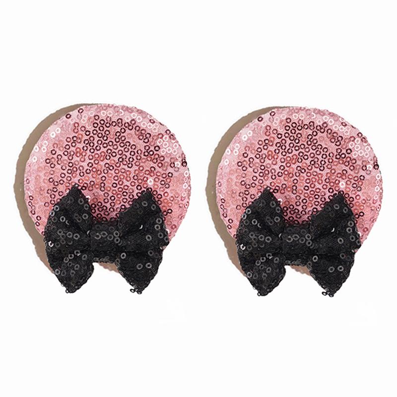

Mickey Mouse Minnie Ears Hairpins Cute Cartoon Glitter Bow Clips Halloween Party Decorative Hairpin Barrettes Women Gifts (As shown-27394)-