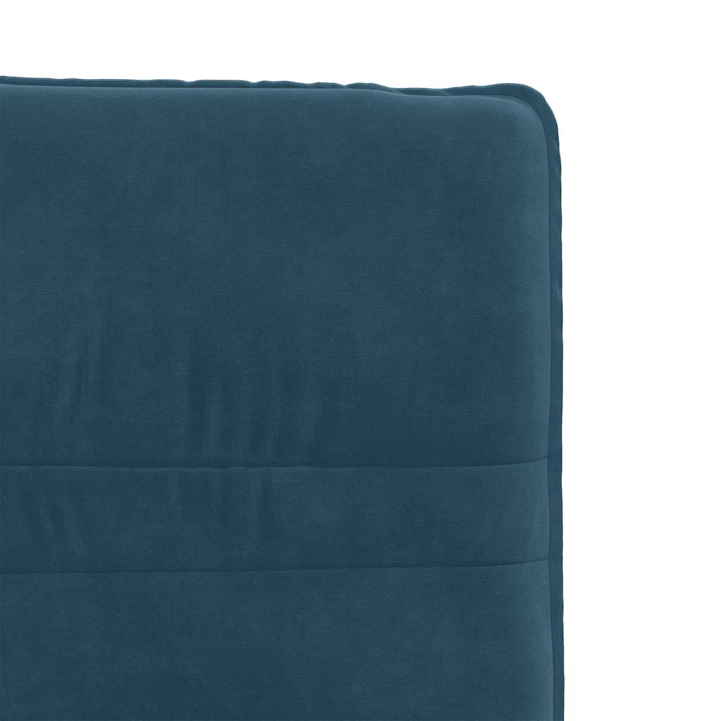 Dining Chairs, 4 Pcs, Blue, Upholstered In Velvet