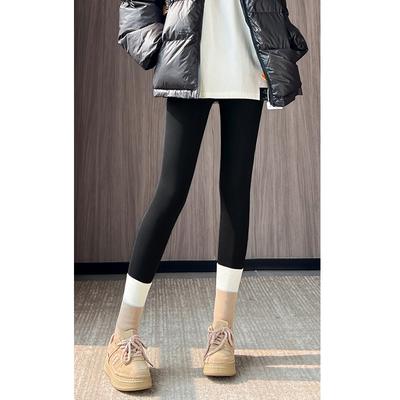 Autumn Winter Thickened Women Leggings 2024 Fashion Casual Warm Skinny Yoga Pants Outwear Solid Color Elegant Trousers Clothes 1934