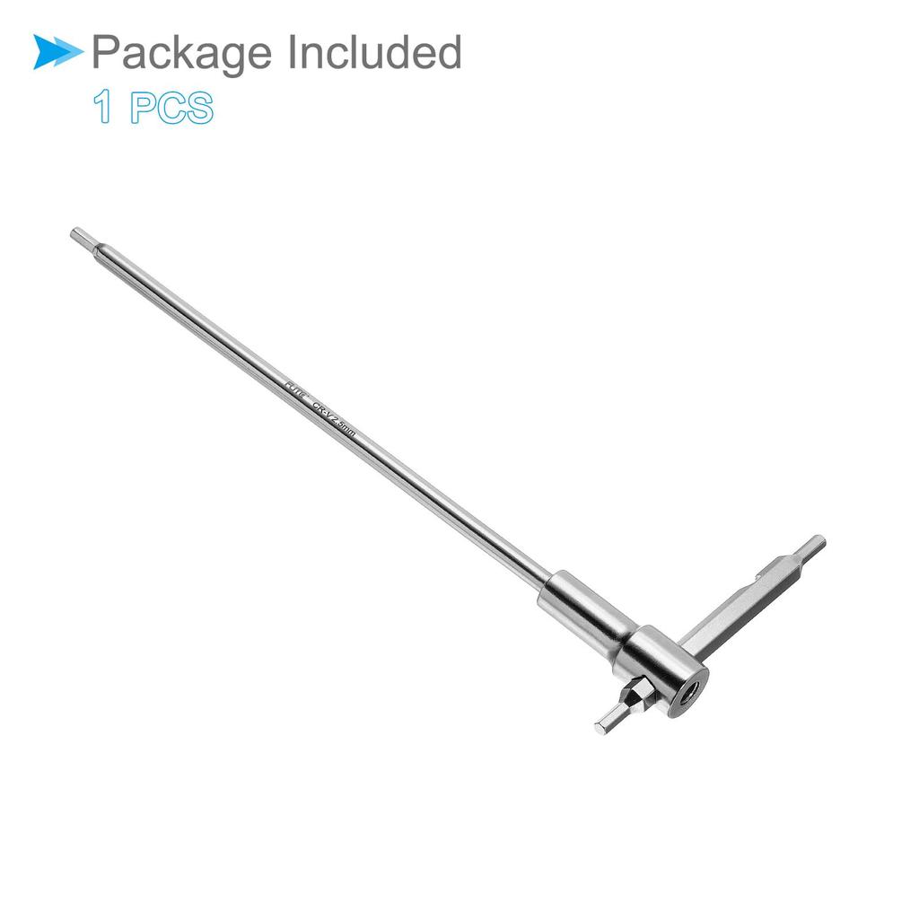 CoCud Hex 3mm Slide Handle Key Wrench with Speed Sleeve for T and 1 Piece T-Handle Wrench, Hex, CR-V Steel, Metric, L-Handle Drivers,