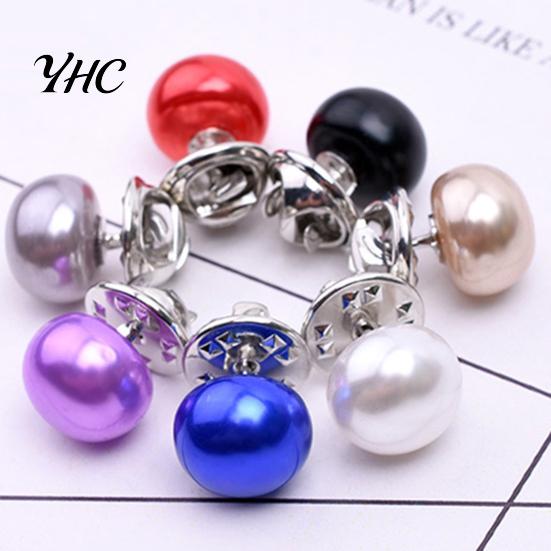 Fashion Brooch Women Faux Pearl Pin Shawl Collar Buckle Pins Clothes Clip Shirt Sweater Decor for Wedding Party