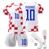 Modric Football Jersey No.10 2022/2023 Season 4-Piece Set with Free Keychain