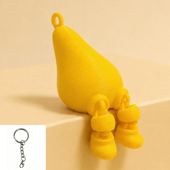 Schlüsselanhänger Anhänger 3D Gedruckter Fruchtanhänger Schlüsselhalter mit Beweglichen Gelenken Anthropomorphes Frucht Design Metallschlüsselring Tischdekoration