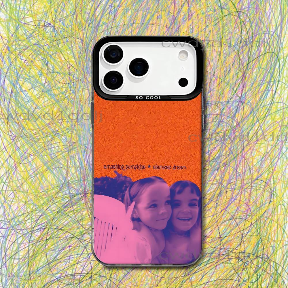 

The S-Smashing Pumpkins Phone Case For iPhone 17,16,15,14,13,12,11,X,8,7,Pro,Max,Plus,SE4,Air,Mini IMD Gray Hard Matte iPhone12PRO