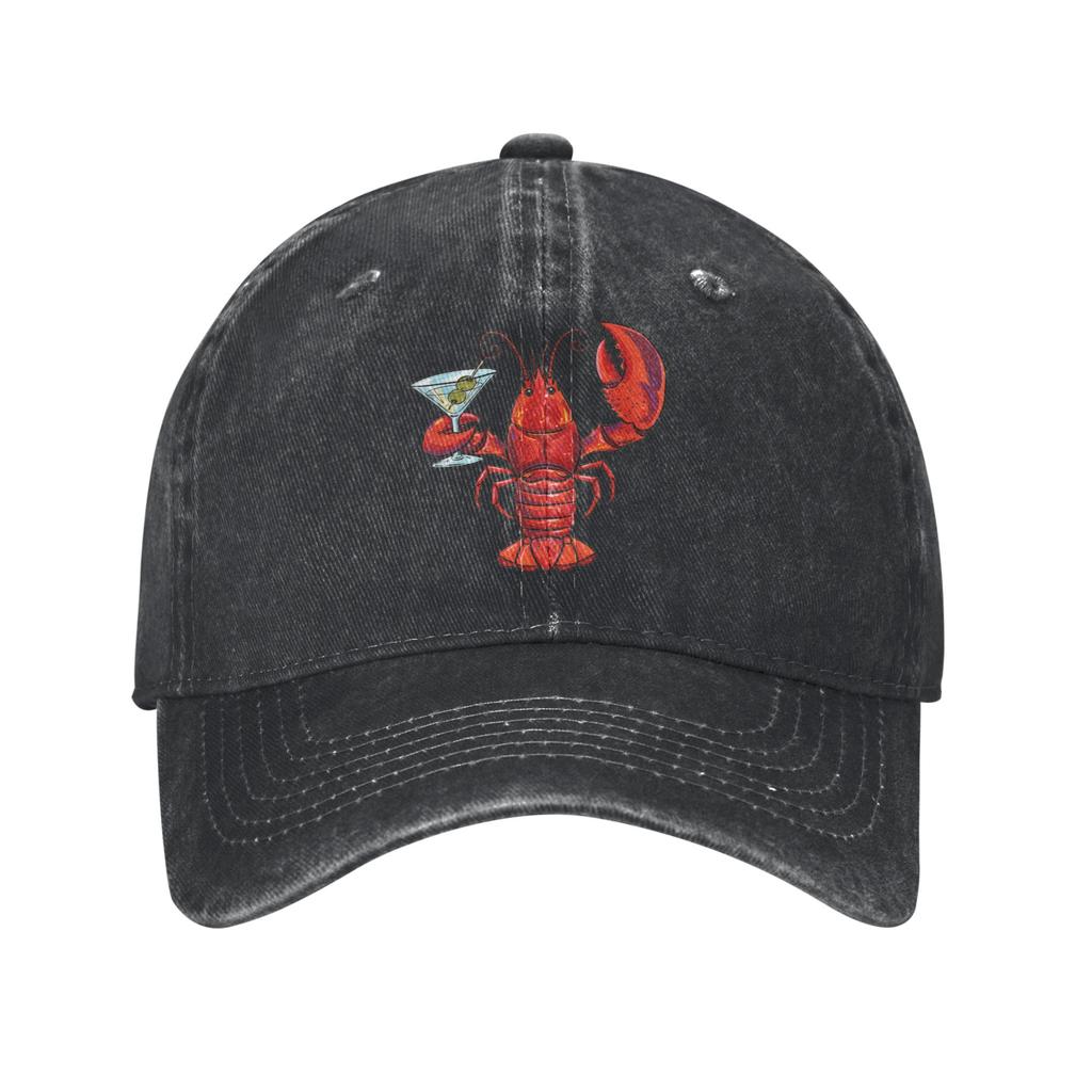 Yee Claw Lobster Baseball Caps Classic Distressed Denim Snapback Hat for Unisex Women Outdoor Activities Adjustable Caps Hat