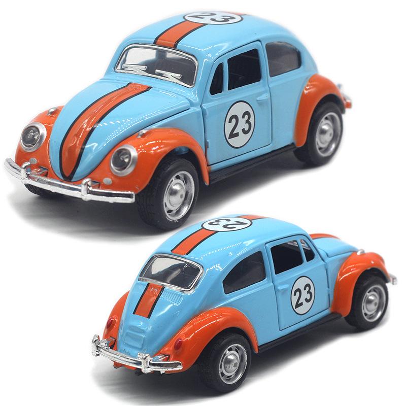 1/32 Scale Alloy Car Model Beetle Painted Racing Car Classical Car Model Rebound Door Opening Car Model For Children's Gifts