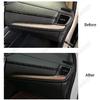 2x Peach Wood Grain / Carbon Fiber ABS Center Console Dashboard Strip Cover Trim Styling For Honda CRV CR-V 2017- RHD & LHD