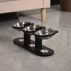 3 In 1 Pet Food Feeder Stainless Steel Pet Water Bowl Cute Elevated Cat Dog Bowl  Pet Treats
