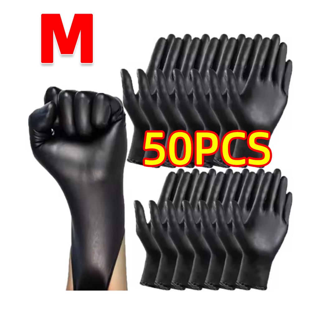 Disposable Black Gloves, Multi-purpose, Latex-free, Sterile, Medical, Cooking, Home Use, Easy, Simple and Clean