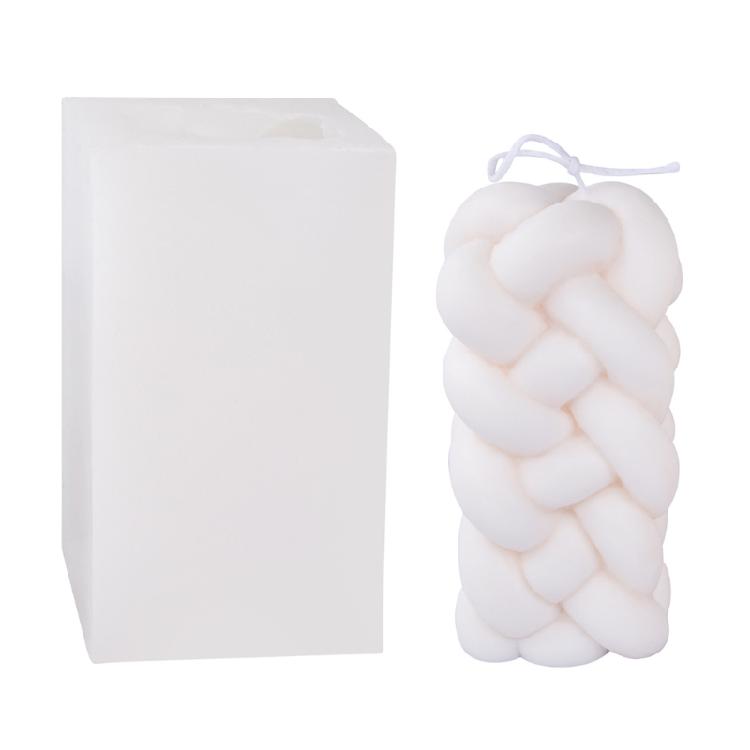 

Woven Hemp-rope Candle Silicone Mold Wax Soap Making DIY Aromatherapy Art Craft 1