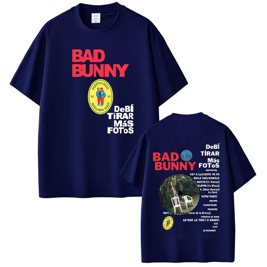 Bad Bunny Rapper Album Shirt Should Take More Photos DTMF 2026 Summer Luxury Hip Hop Fashion Streetwear for Men Women Y2K