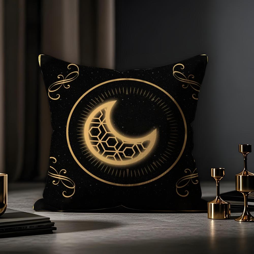 Eid Al-Fitr Cushion Cover Anti-dustmite Pillowcase Invisible Zipper Silky Short Plush Sofa Cushion Cover