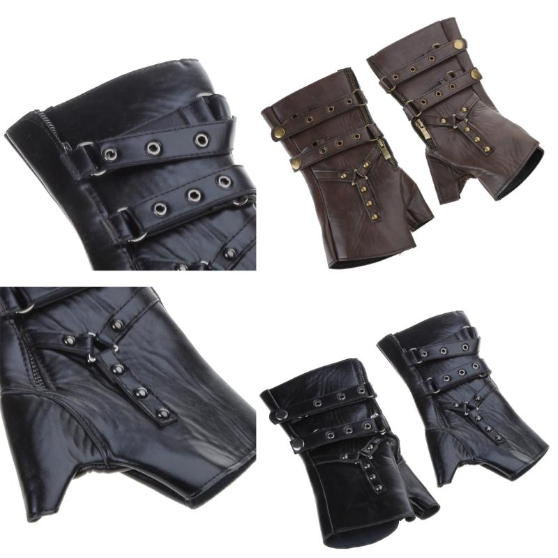 Guanti Steampunk Senza Dita Costume Cosplay Medievale Vintage Guanti da Pugilato