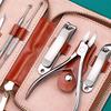 Nail Clipper Kit Manicure Set, Professional Nail Clipper Kit Manicure Kit, 8 Pcs Stainless Steel Nail Care Kit Pedicure Grooming Kit, with Leather