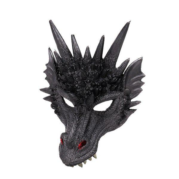 Halloween Cosplay Maskerad Ansiktsmask 4D Drakmask Cosplay Kostym Jul Karneval Festtillbehör