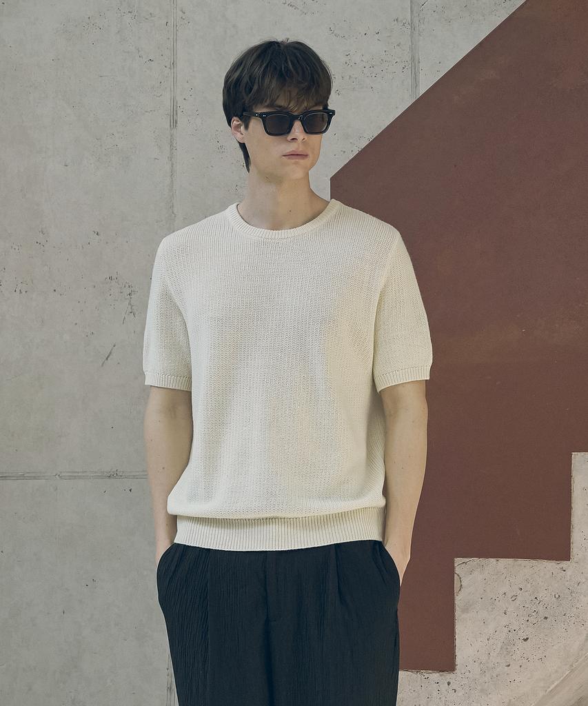 HALBKREIS LAYOUT T20039 Comfortable Round Knit_Ivory