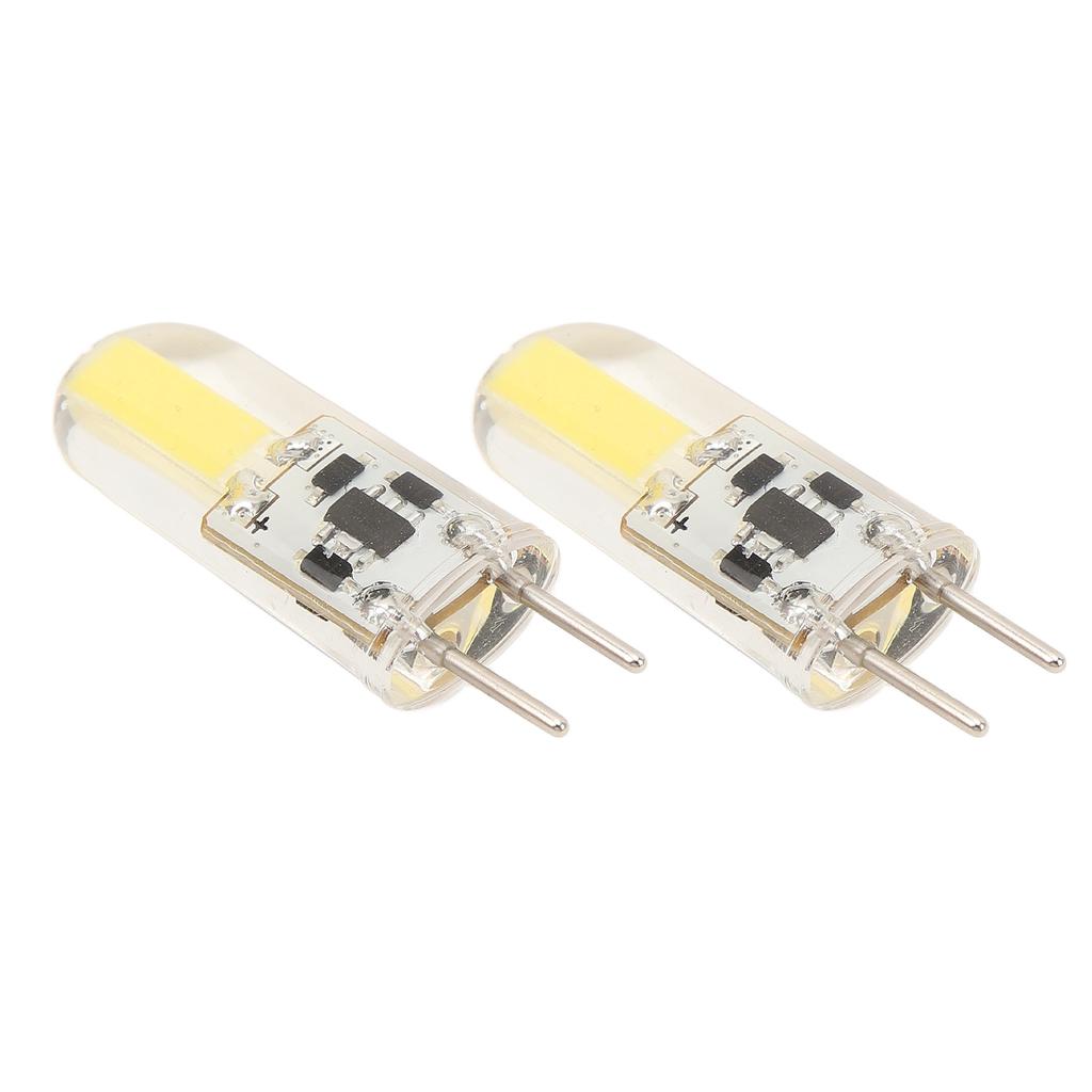 2PCS Silicone LED Light Bulb GY6.35 COB 1505 3W 12V 300LM for Cabinets Closets Outdoor Home Office