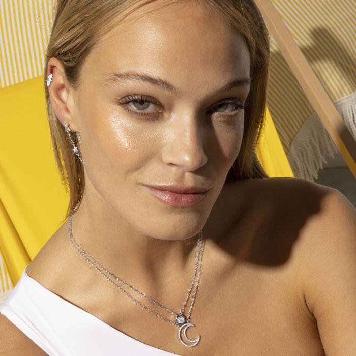 Luxenter Collier De Zirconium Brillant Finition En Rhodium - Ceol