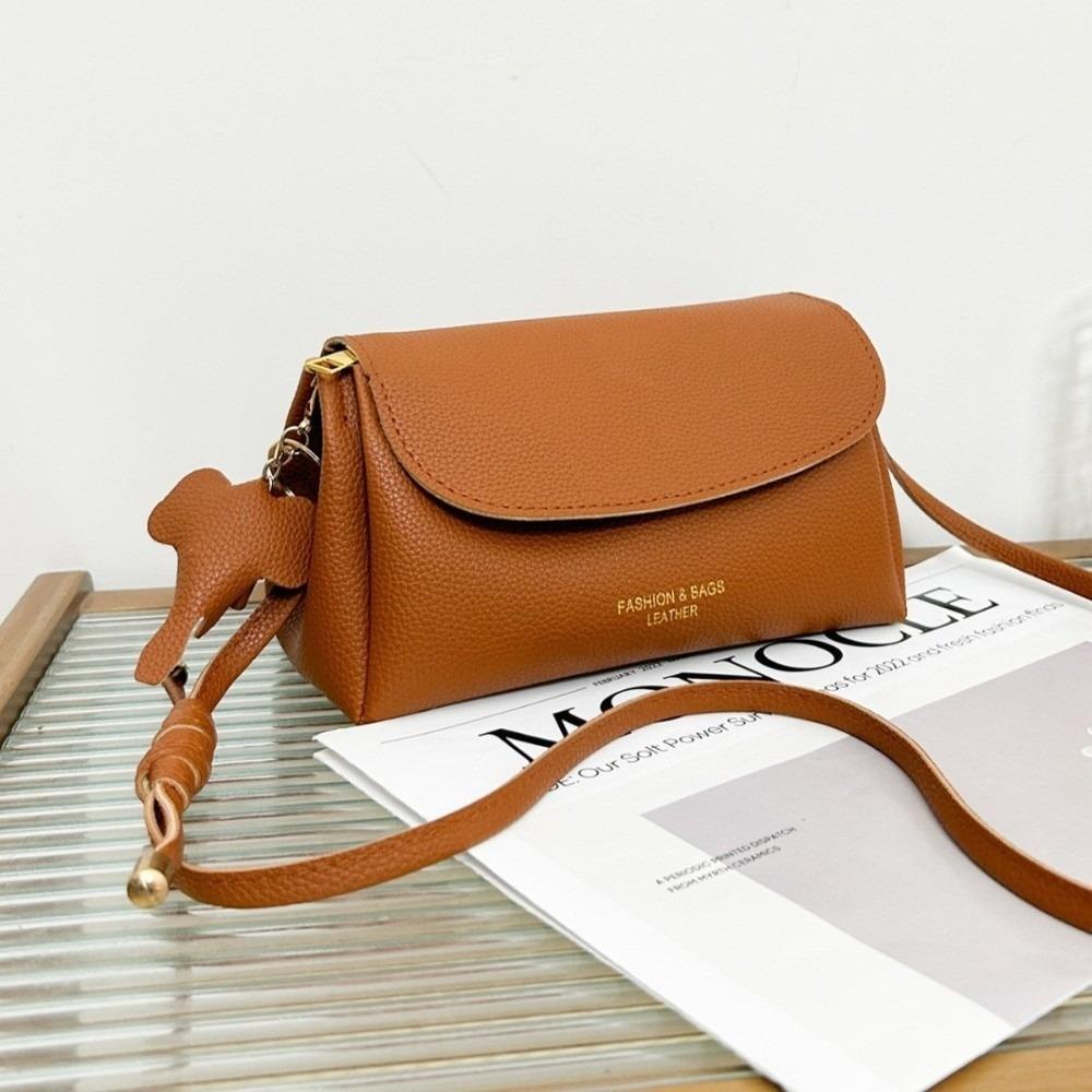 

New Soft Leather Women Shoulder Bags Fashion Vintage Lightweight Portable Crossbody Bag Clutch Purse Women Gifts коричневый