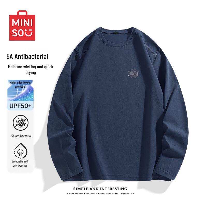 MINISO Men s Breathable Quick-Dry Athletic Long Sleeve T-Shirt 3XL