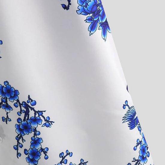 Men Shirt Ink Painting Single-breasted Summer Hawaiian Turndown Collar Top for Party