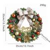 30cm Christmas Wreath with Pine Cones & Ornaments for Window Decoration