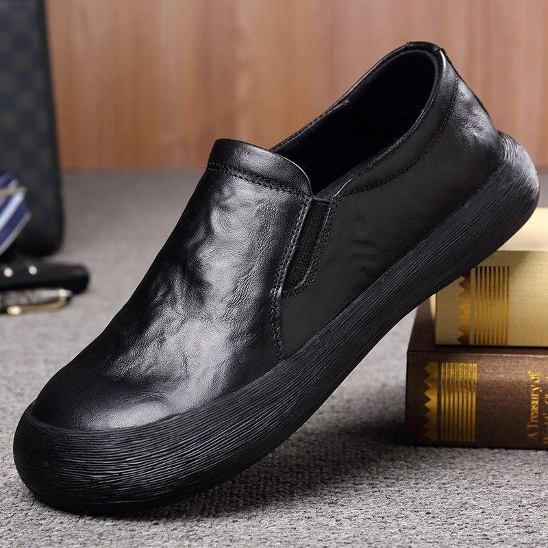 

Новые черные туфли мужские мокасины дышащие мягкие мокасины мужские высококачественные повседневные туфли из искусственной кожи на плоской подошве мужские туфли для вождения 39