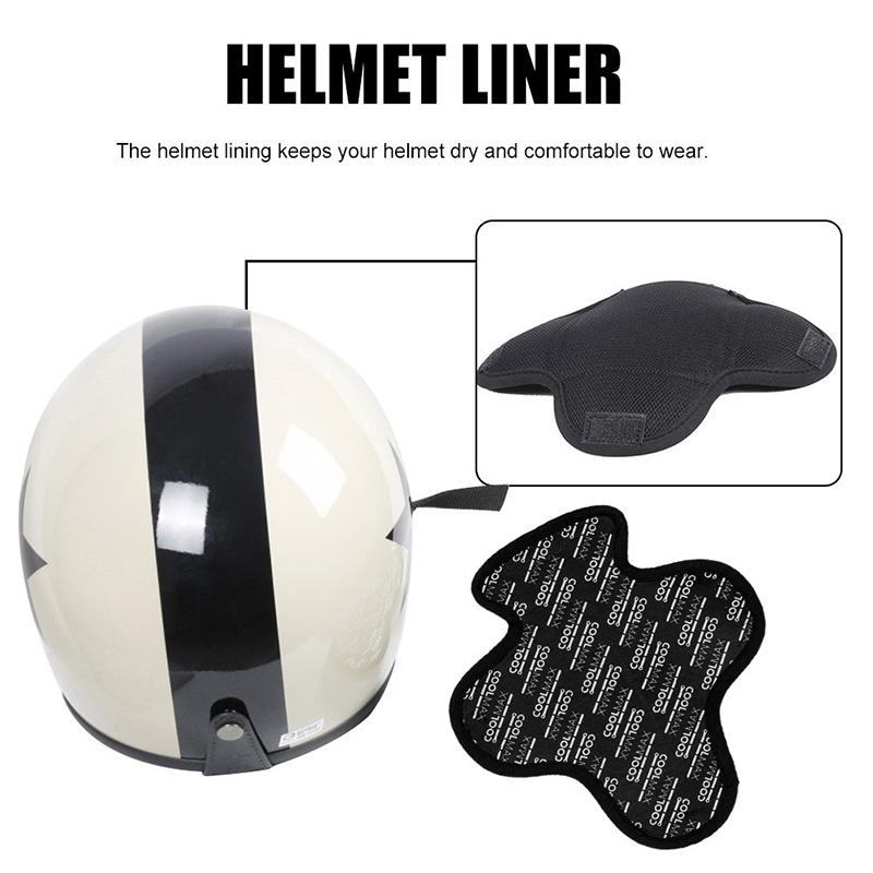 Vložka do motocyklové helmy Čepice Polštářek Rychleschnoucí Prodyšný Odvádějící pot Izolační podložka podšívky helmy