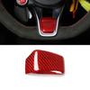 Red Carbon Fiber Steering Wheel Cover Trim for Alfa Romeo Giulia/Stelvio 20-24