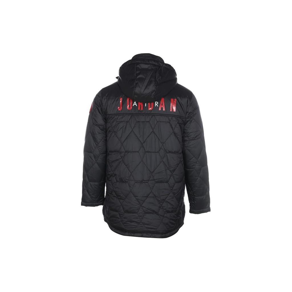 Jordan Down Jacket Logo Letter Print Hooded Warm Casual Windproof Kids Outerwear Black FB1678-010