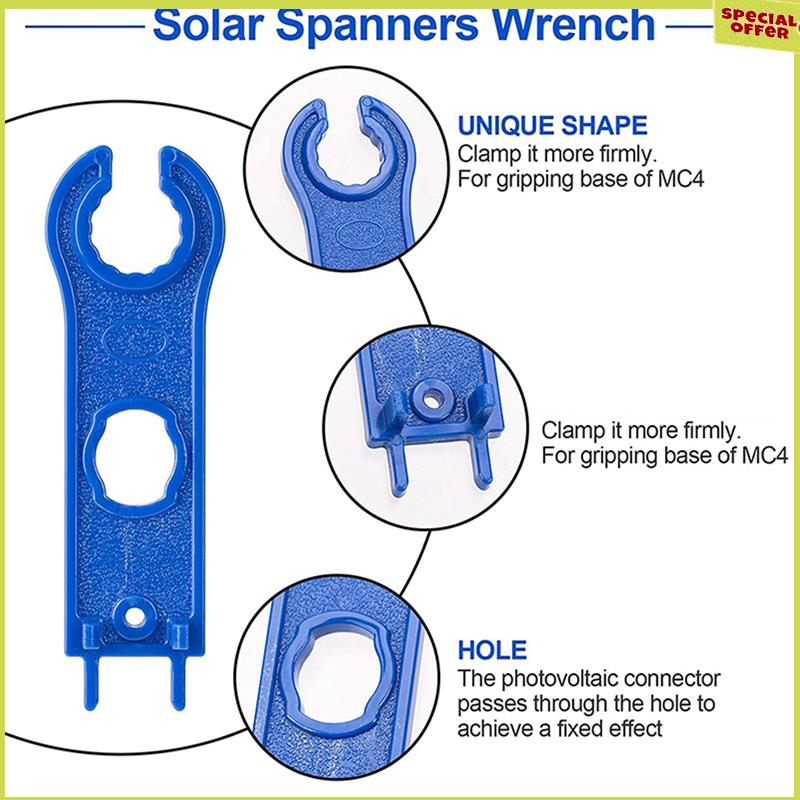 A34R 12 STÜCK Solarstecker Werkzeugschlüssel, Solarpanel-Stecker Montage Werkzeug Für Stecker,Kunststoff Solar Schraubenschlüssel