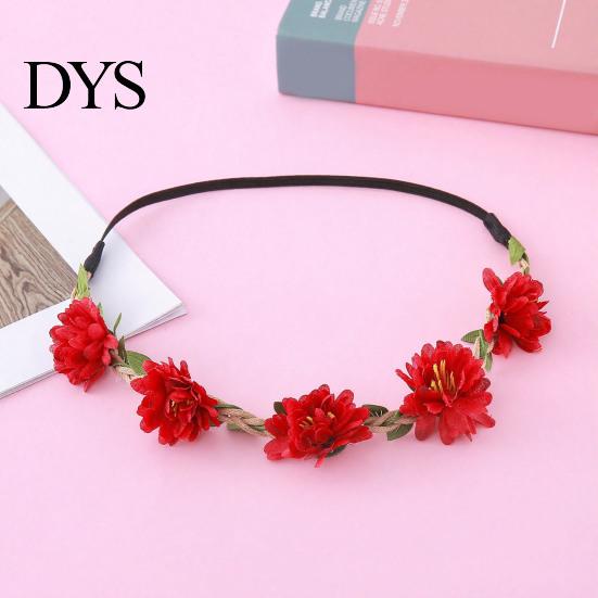 Nature Inspired Hair Accessory Flower Headband, Crown, Headpiece, Boho Floral Wreath Headband Artificial for Travel Wedding Birthday Festival