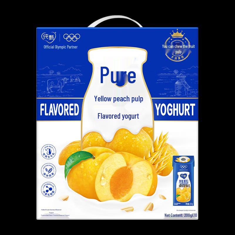 Mengniu Chunzhen Yellow Peach Oat Flavored Yogurt