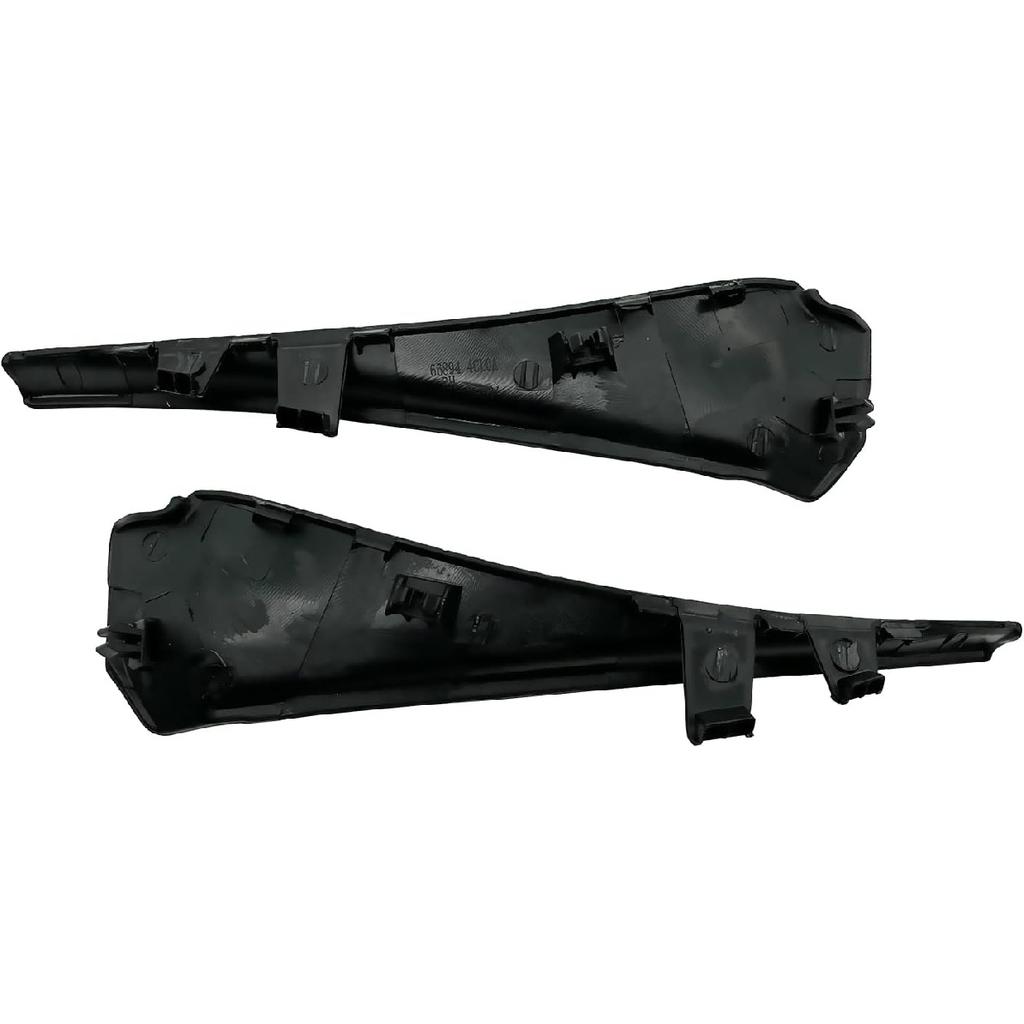 For Nissan Rogue 2014- Front LH and RH Cowl Extension Trim Windshield Wiper Cover Panel Fender 66895-4CL0A 66894-4CL0A, Black