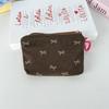 New Corduroy Floral Coin Wallet Women Portable Lipstick Makeup Bag Children's Cute Coin Purse Small Wallet Large Capacity ID Bag