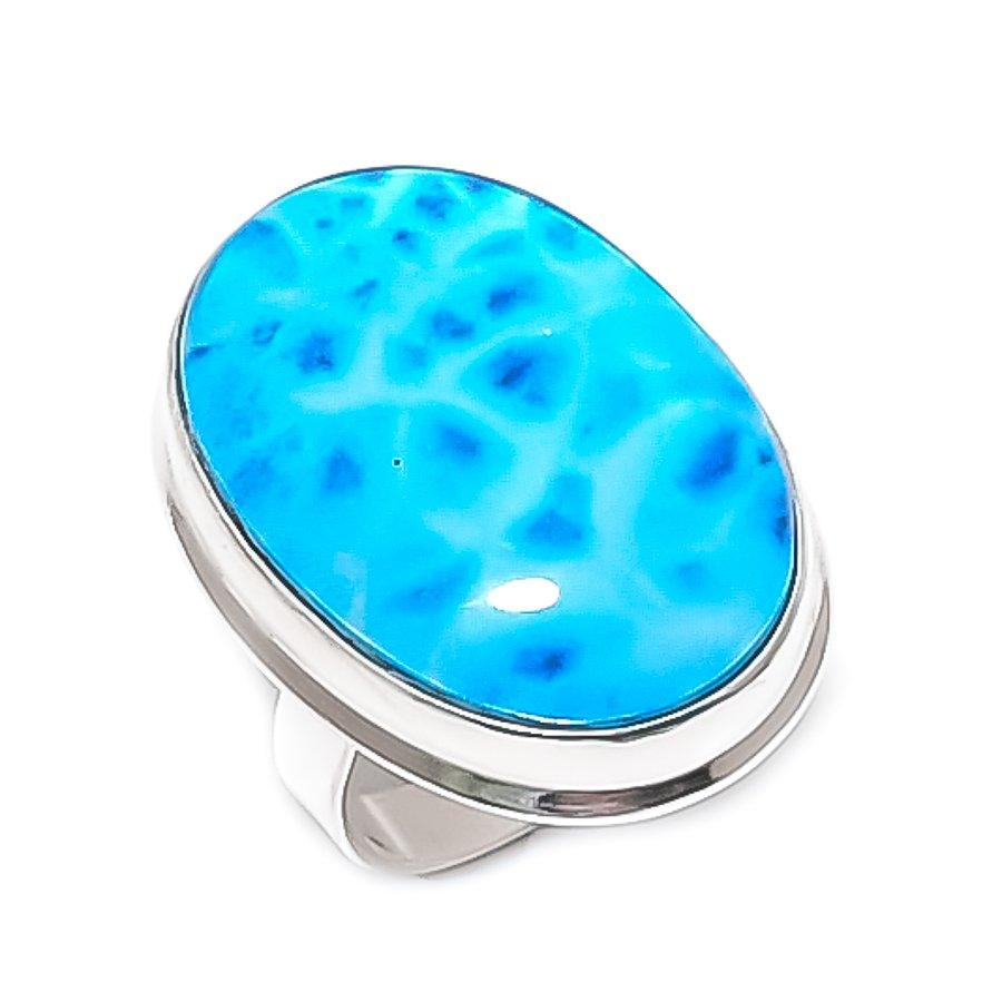 Natural Dichroic Glass Gemstone 925 Sterling Silver Jewelry Ring Size 8.5 A1s09