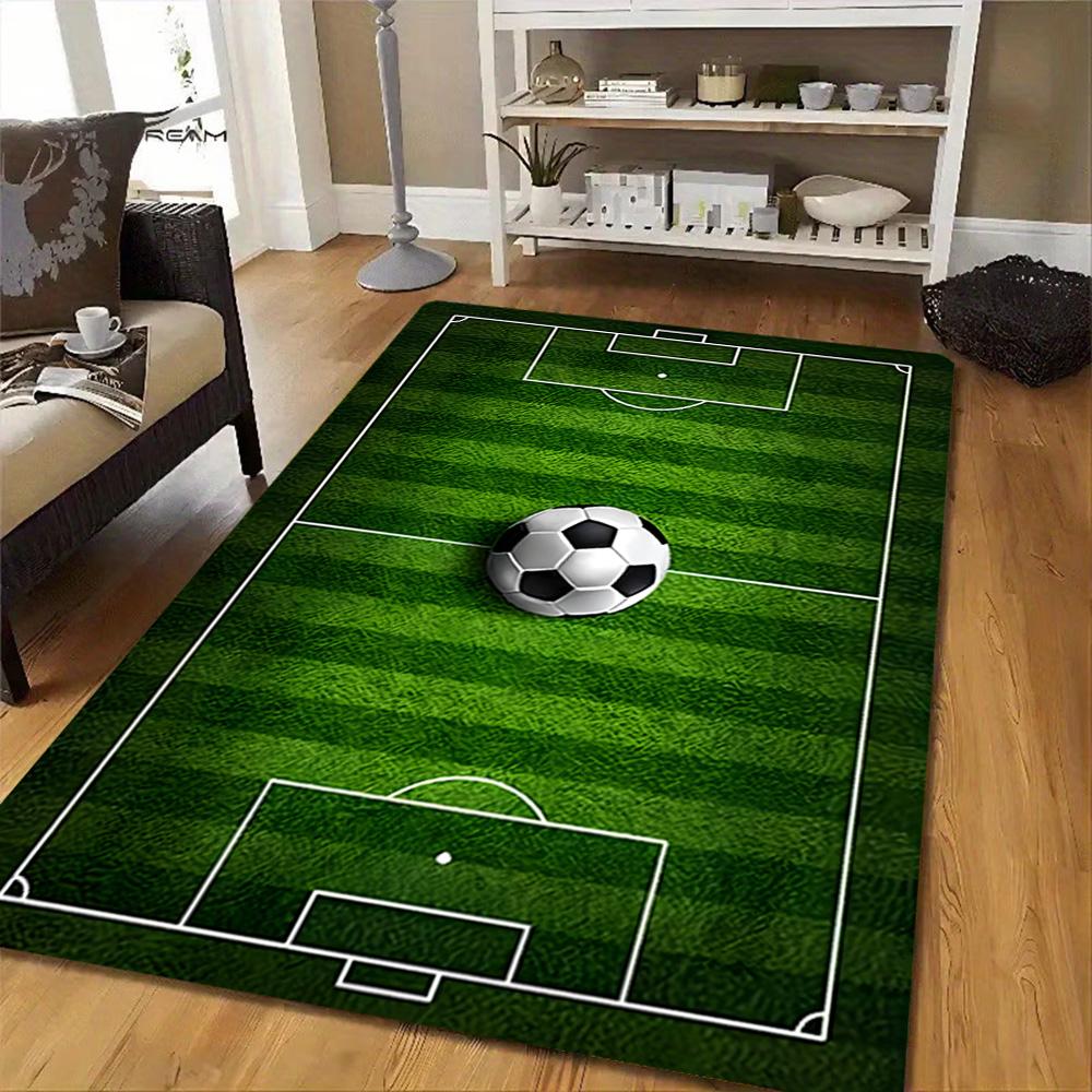 Tappeto Campo da Calcio,Tappeto,Soggiorno,Camera da Letto, Antiscivolo,Tappeto Quadrato