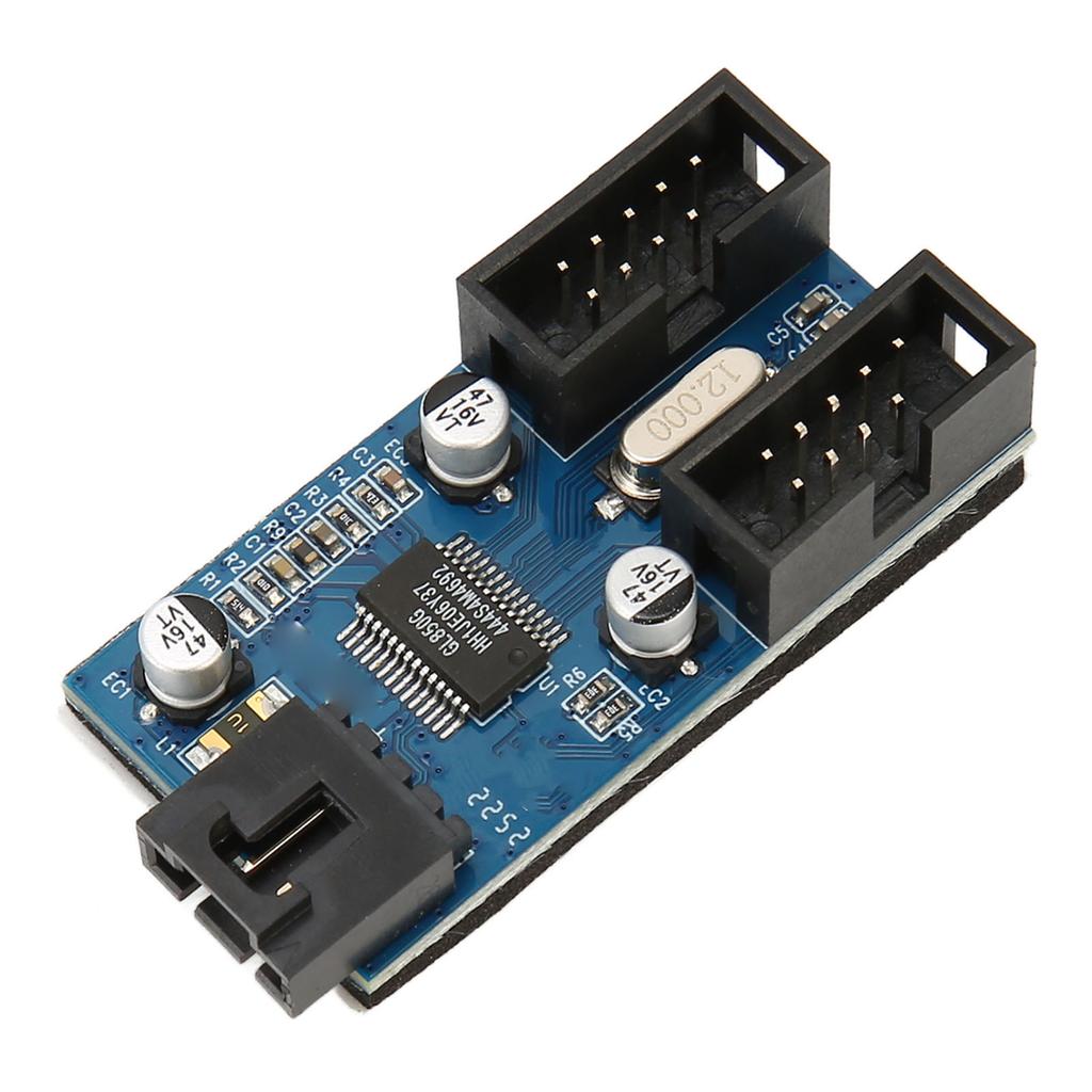 Motherboard USB 2.0 9pin Header 1 To 2 Extension Hub Splitter Adapter Stable Power Supply Plug and Play USB Header