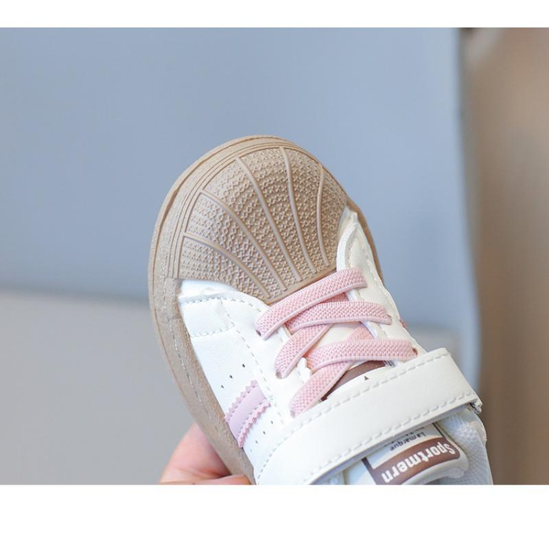 Kids' Sneakers, Minimalist Unisex Baby Soft-Sole Anti-Slip Shell-Toe Shoes, Children's Casual Shoes & White Flats.