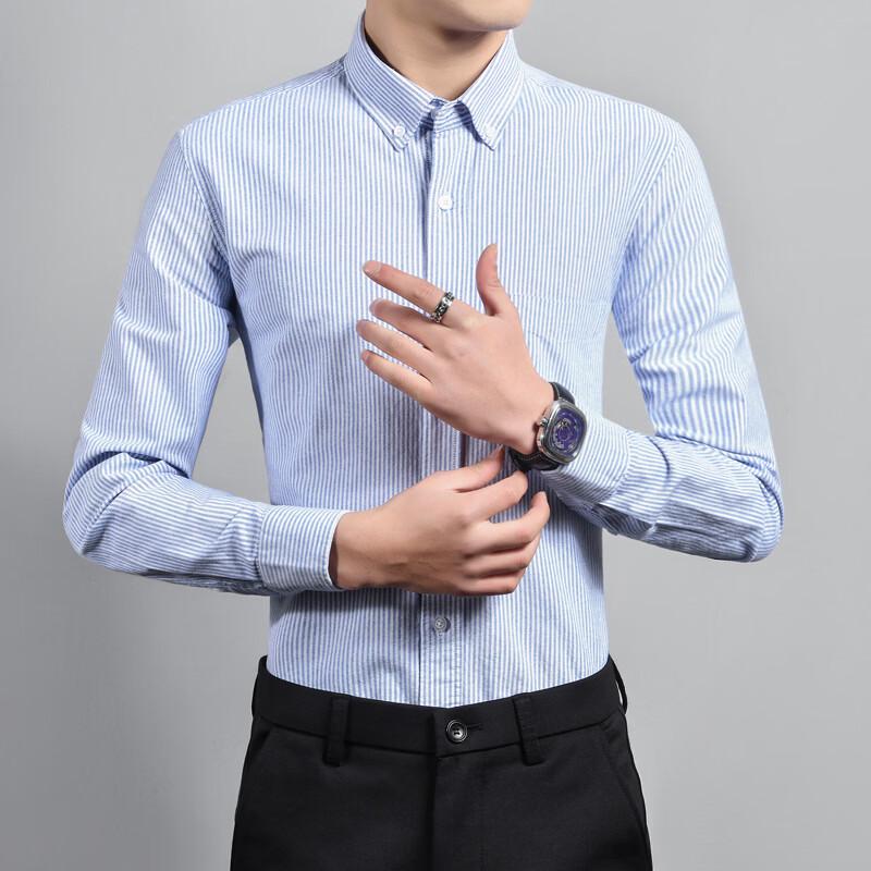 Pierre Cardin Men's Cotton Oxford Striped Business Shirt