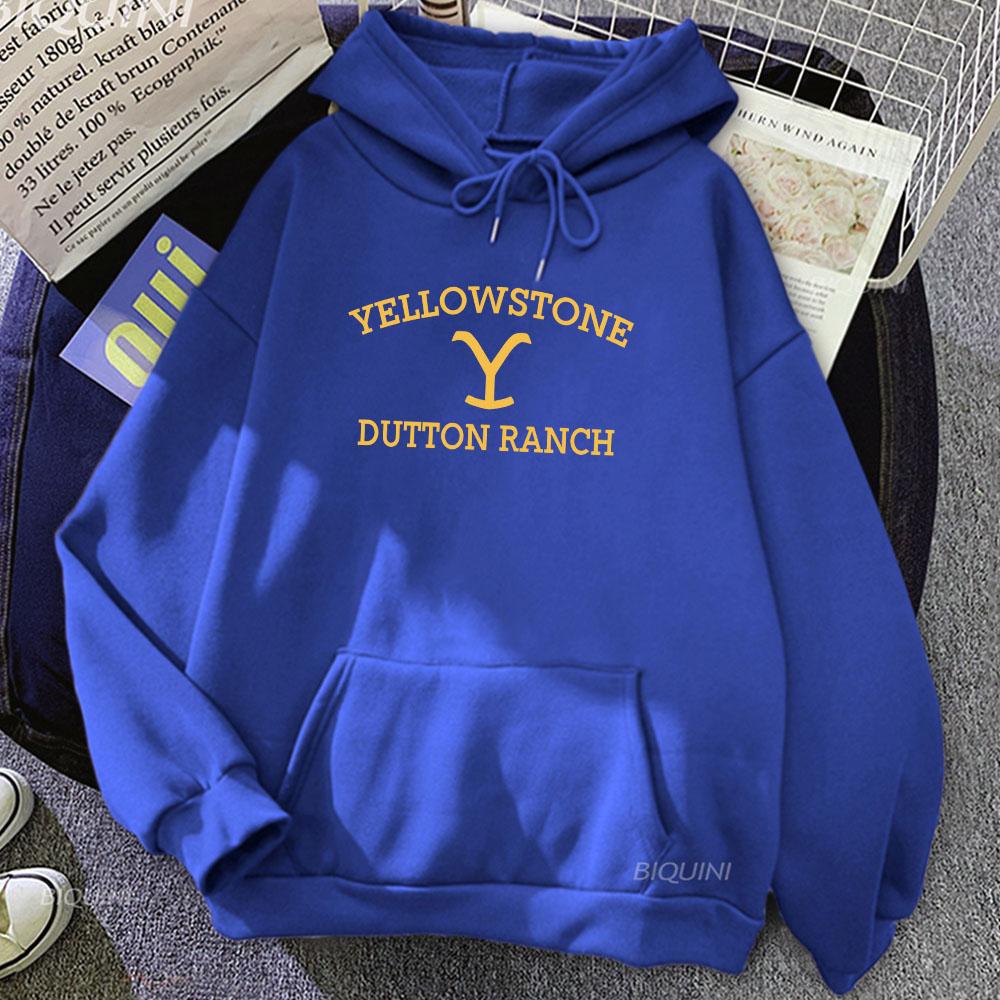 Yellowstone Dutton Ranch TV Series Hoodies Graphic Clothes Winter Long Sleeve Sweatshirts Moletom Masculino Printing