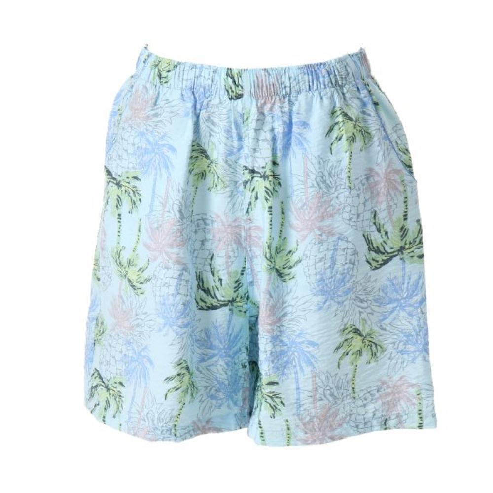 

Venus Cool Palm Tree Printed Home Wear Shorts [veps112w] 85/creamy