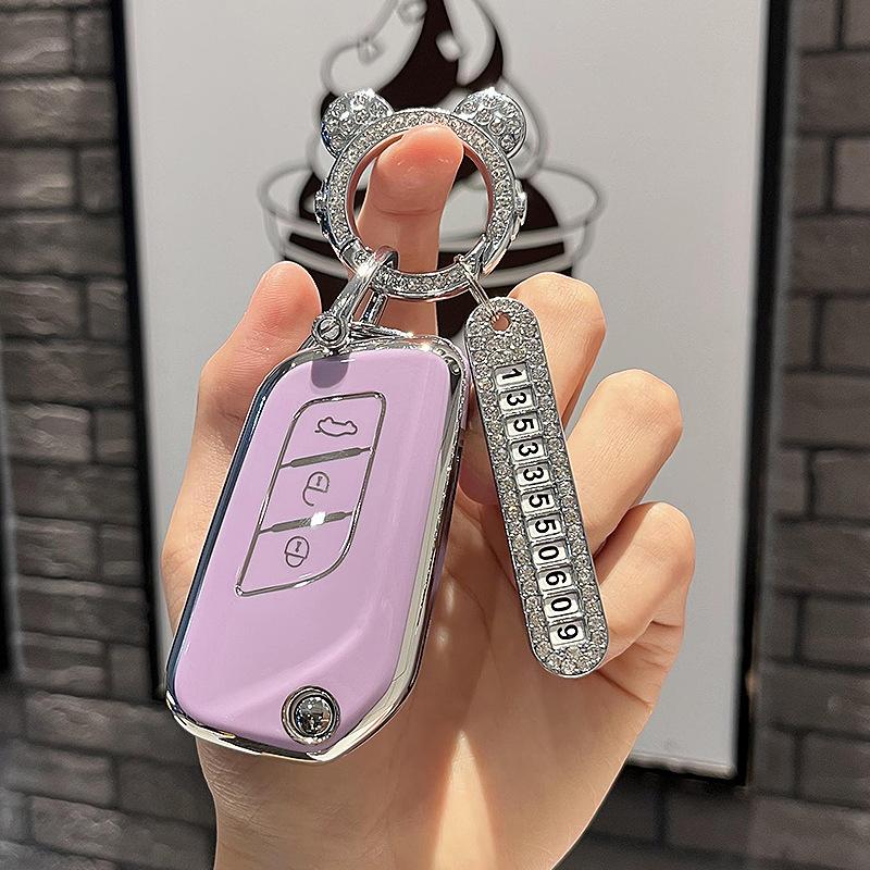 Tpu Car Remote Key Case Cover Protect Shell Fob For Baic Senova X25 X35 X55 X65 D50 For Changhe Q25 Q35 A6 Auto Accessories