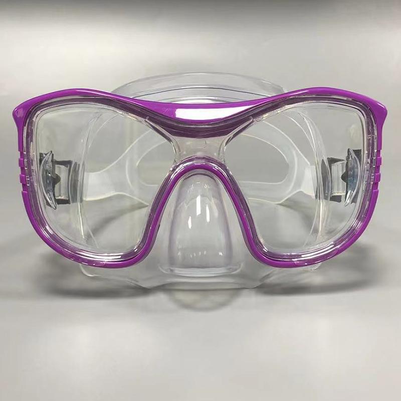 

HB Дорослі Універсальні окуляри для дайвінгу Професійні Велика оправа Окуляри рибалки HD маска для фрідайвінгу Маска для плавання снорклінгу фіолетовий