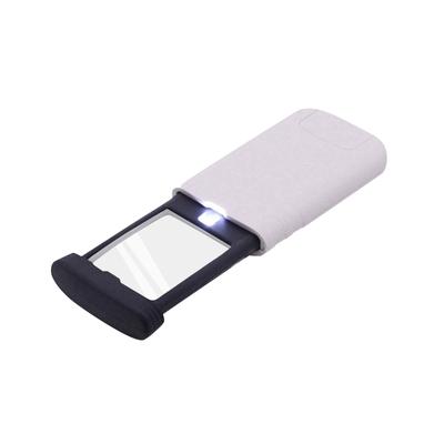 Portable Pull-out With LED Light Reading High-definition 4x Acrylic Lens Magnifying Glass